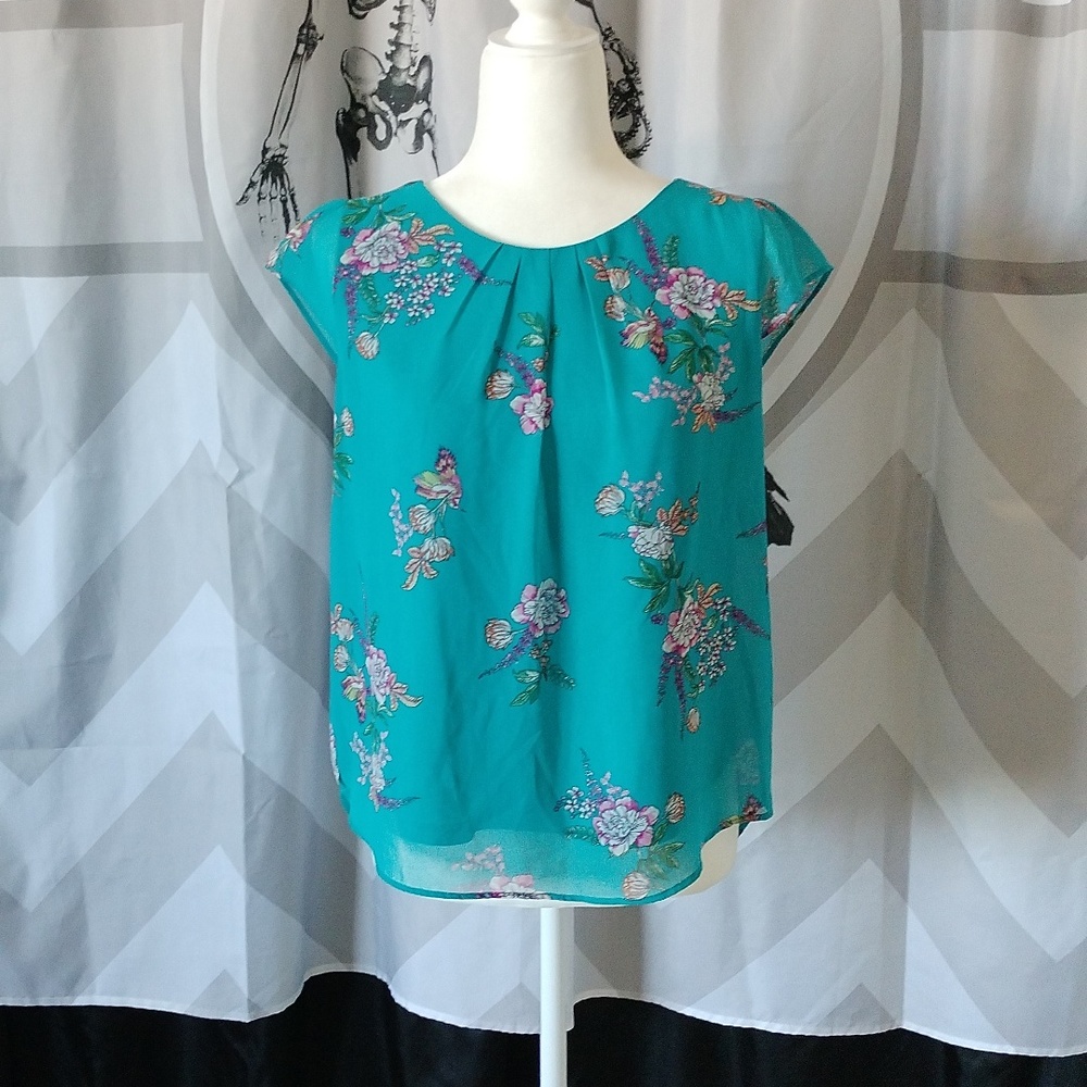 Blue Hummingbird blouse
